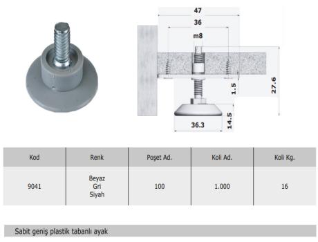 Metali Mobilya Ayakları ve Aksesuarları - Metali Mobilya Ayakları ve Aksesuarları